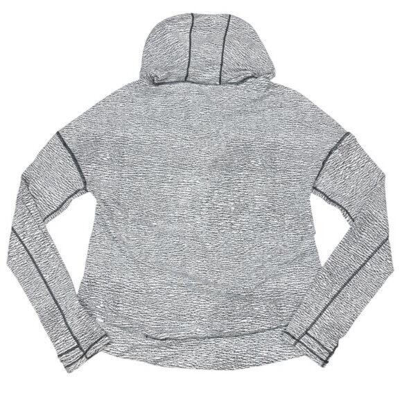 LULULEMON Squad Goals Hoodie Size 4 Sheer Luon Pebble Jacquard V1 White Black - Picture 6 of 8